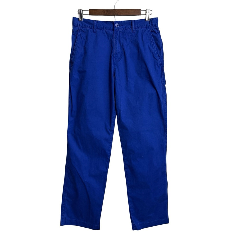 Lacoste chino pants men's 30x29 blue classic fit flat front preppy casual TX1691
